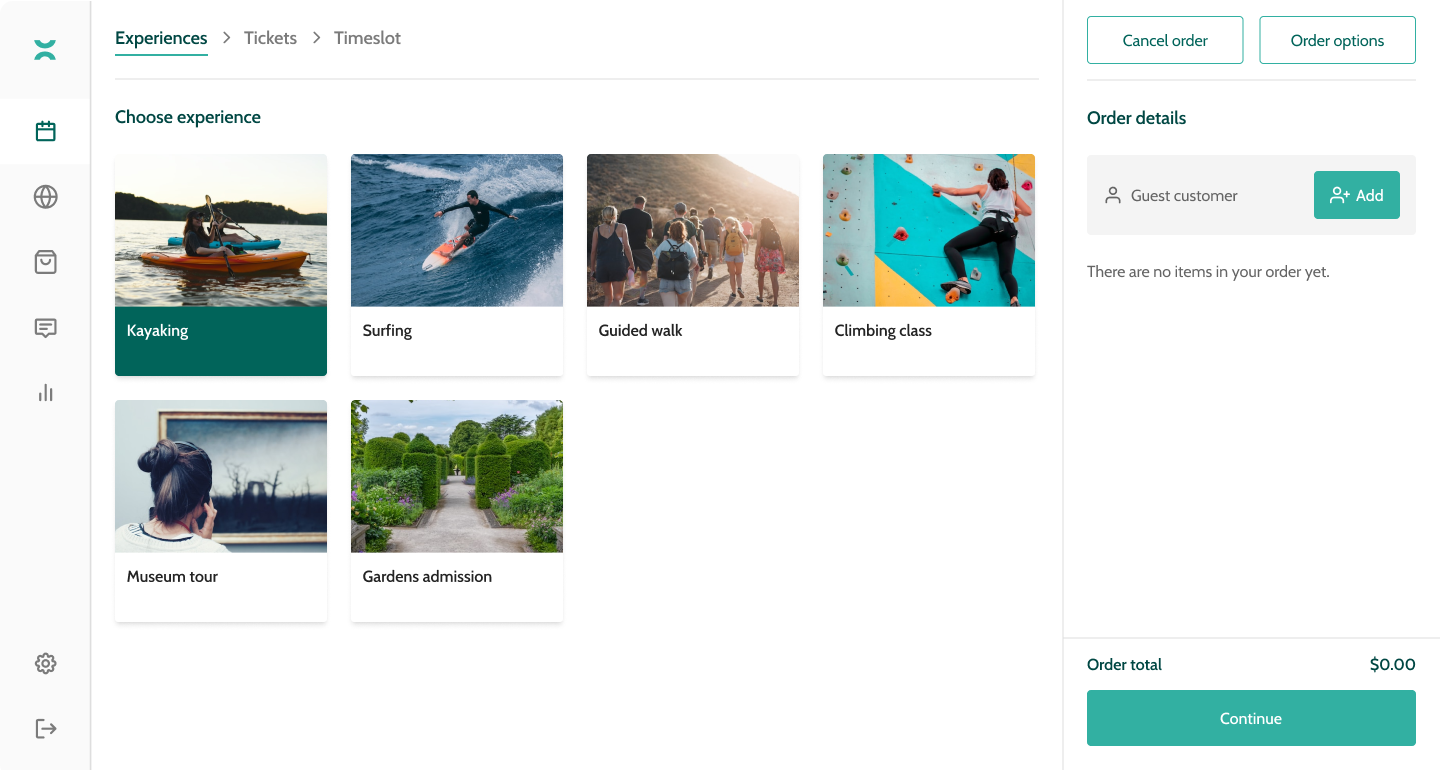 Beyonk's online ticketing system and EPOS to sell tickets in-person